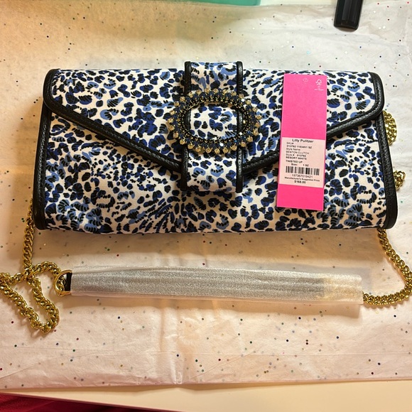 NWT Lilly Pulitzer Benton Clutch Resort White in Twisted Up - Picture 2 of 8